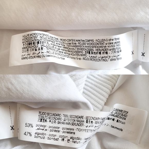 New Zara Embroidered "NASA" Short Sleeve White Polo Shirt NWT Size Large - Picture 13 of 14